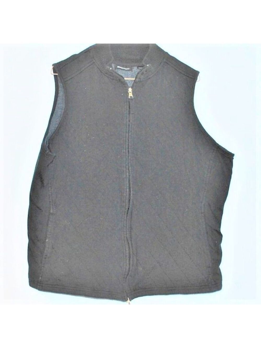 Avenue Soft Full Zip Quilted Vest Black 18/20